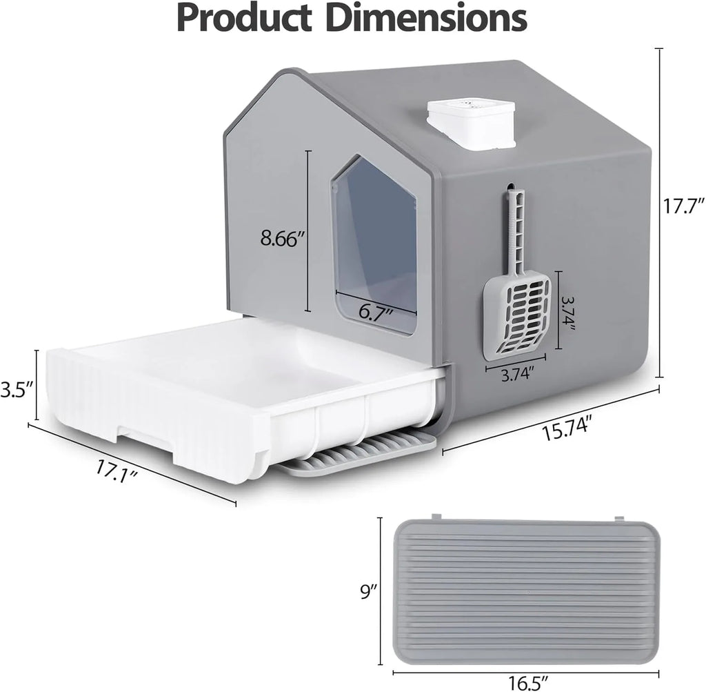 Extra Large Enclosed Cat Litter Box