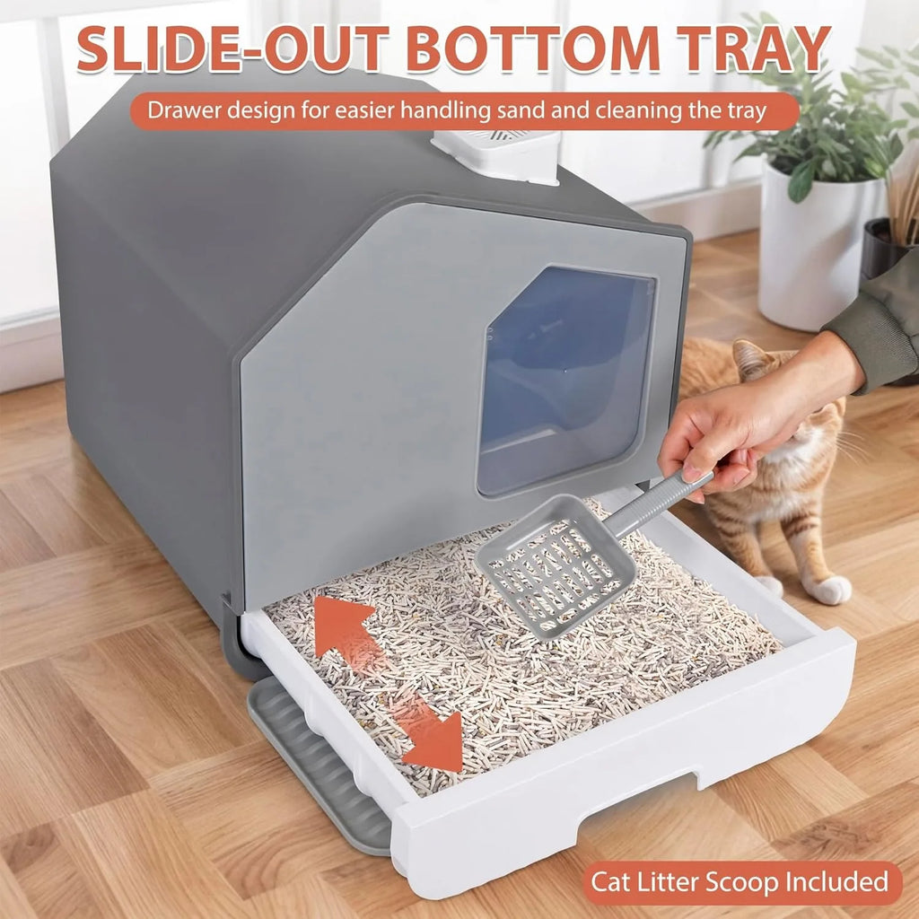 Extra Large Enclosed Cat Litter Box