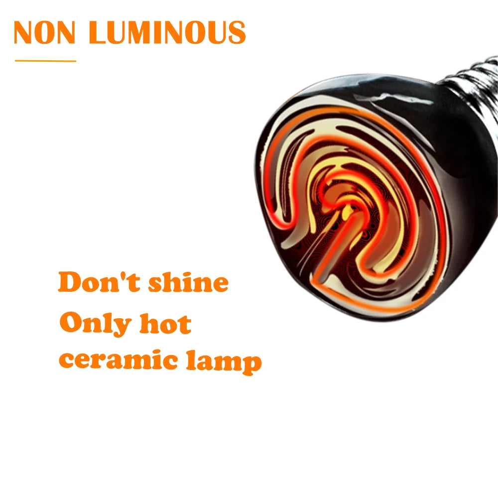 25/50/75/100W E27 Reptile Pet Heating Light Bulb