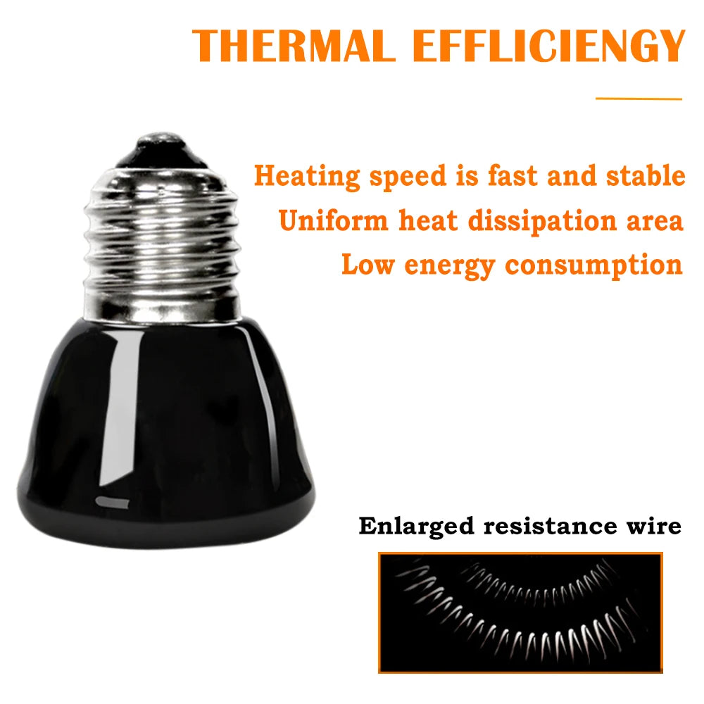 25/50/75/100W E27 Reptile Pet Heating Light Bulb