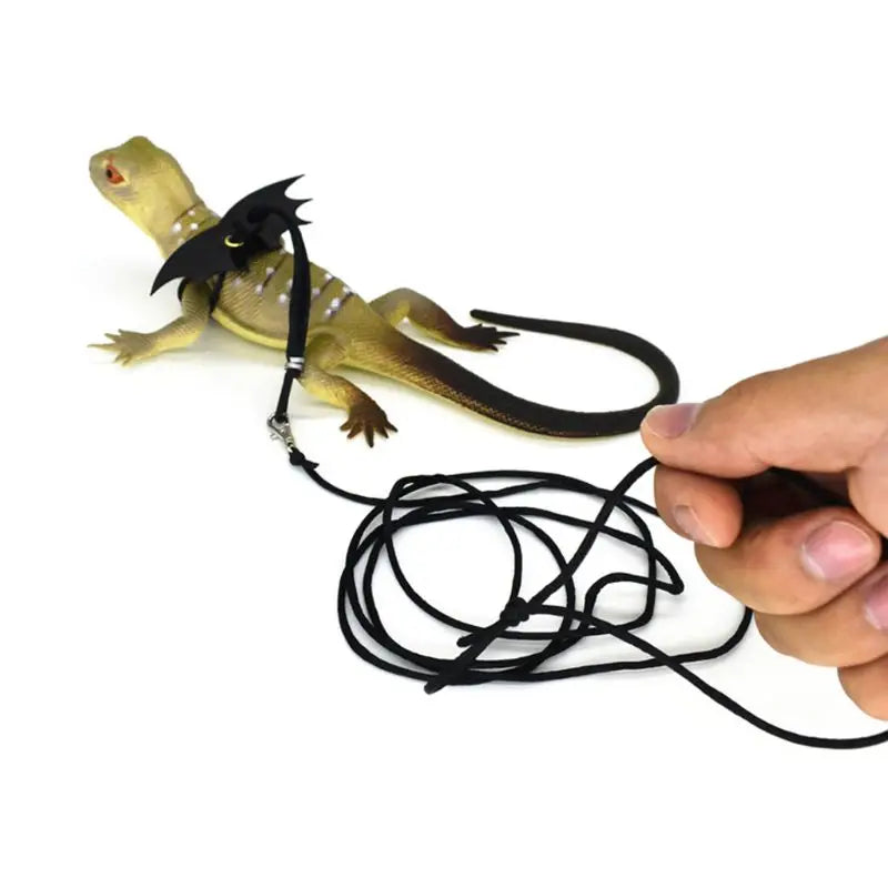 Pet Lizard Adjustable Wing Style Harness Leash