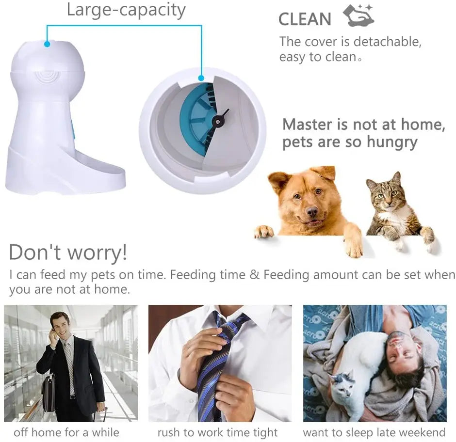 3L Automatic Schedule Pet Dog Cat Feeder With Voice Record