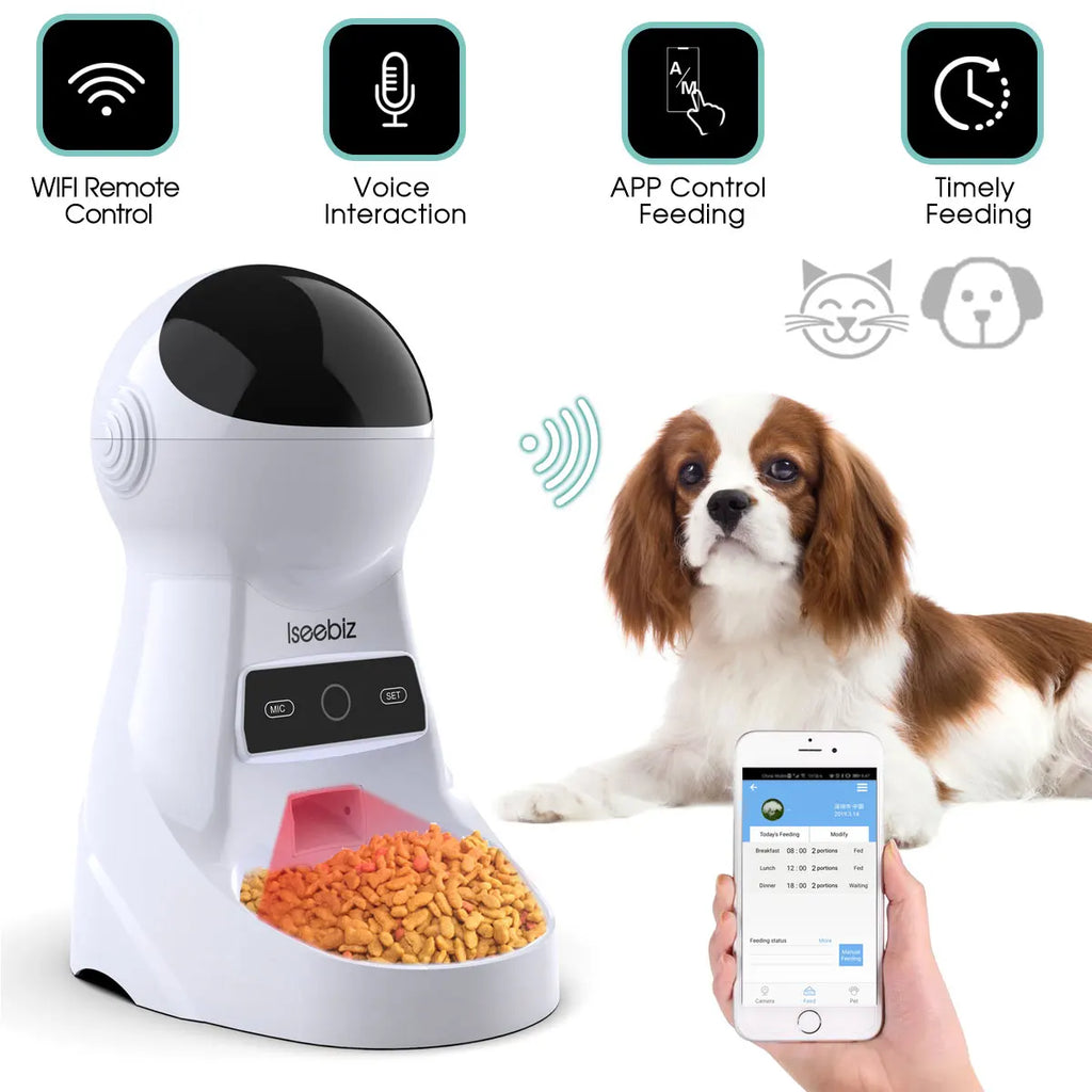3L Automatic Schedule Pet Dog Cat Feeder With Voice Record
