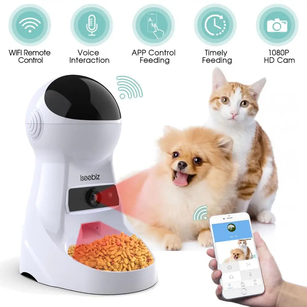 3L Automatic Schedule Pet Dog Cat Feeder With Voice Record
