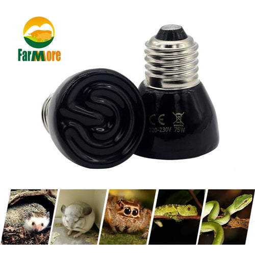 25/50/75/100W E27 Reptile Pet Heating Light Bulb