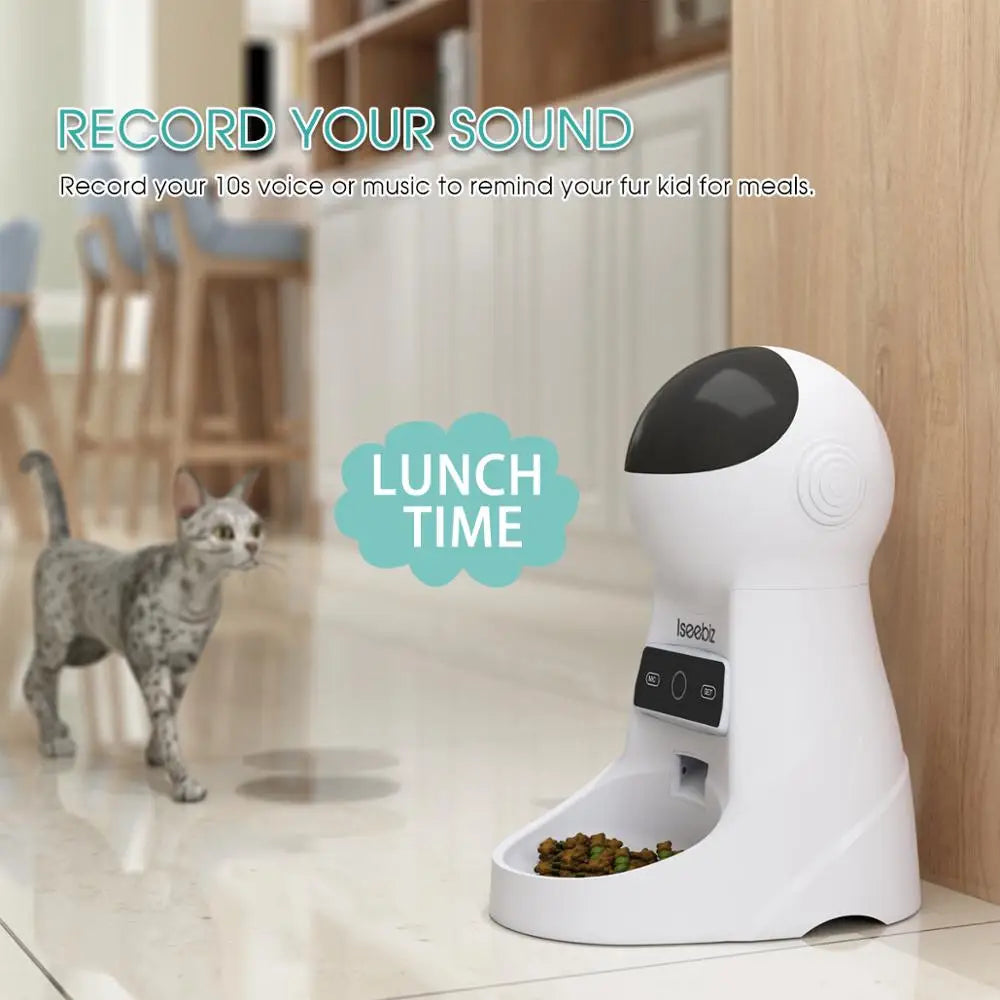 3L Automatic Schedule Pet Dog Cat Feeder With Voice Record