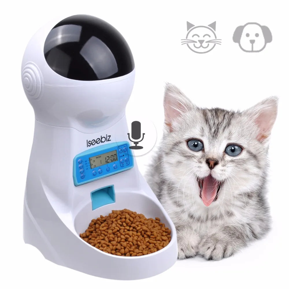 3L Automatic Schedule Pet Dog Cat Feeder With Voice Record