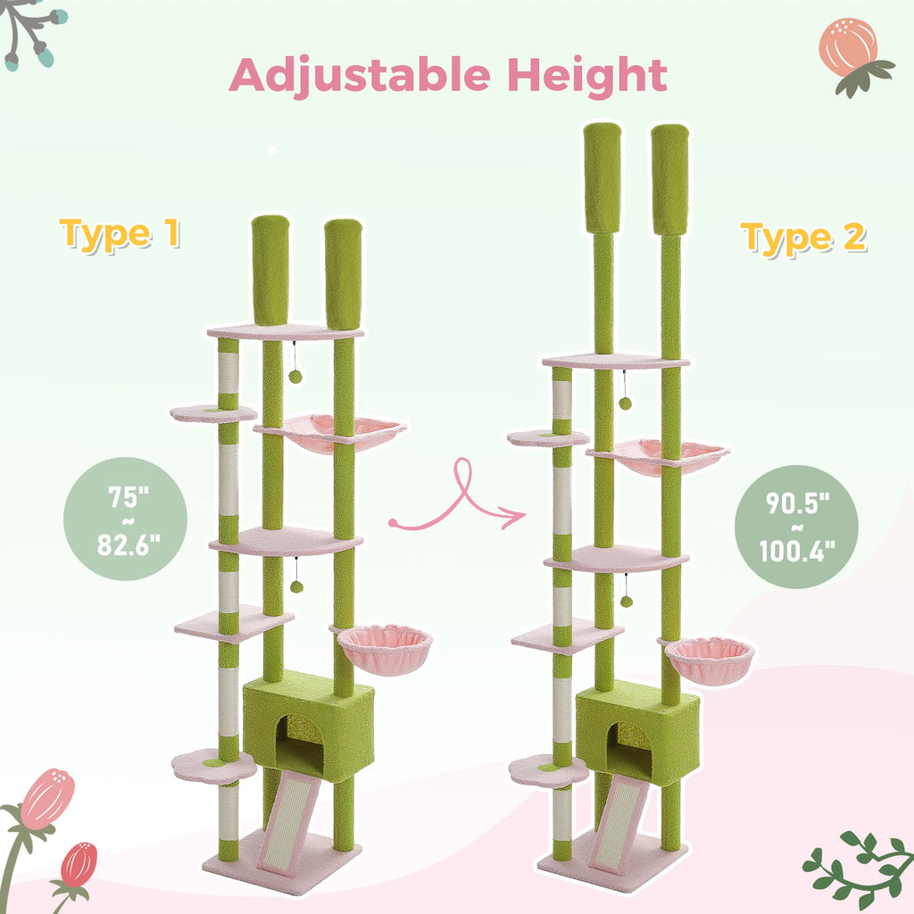 Cactus Tree Floor to Ceiling Cat Tower