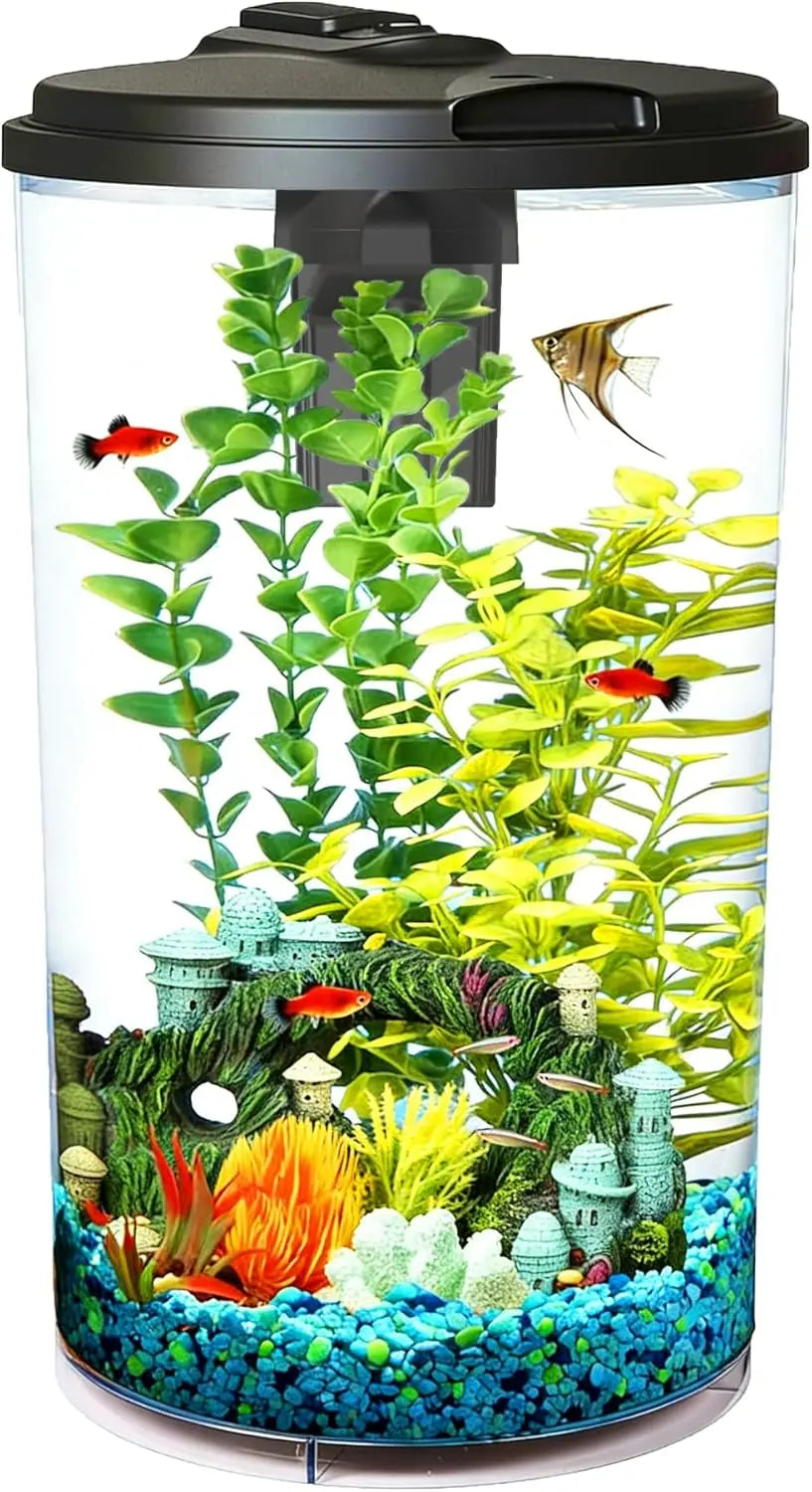 6-Gallon 360-Degree Aquarium Kit for Tropical Fish