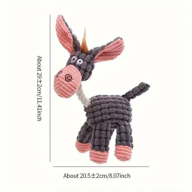 Plush Squeaky Puppy Chew Toy Companion