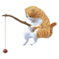 Cute Fishing Cat Figurine Ornament Aquarium Decoration