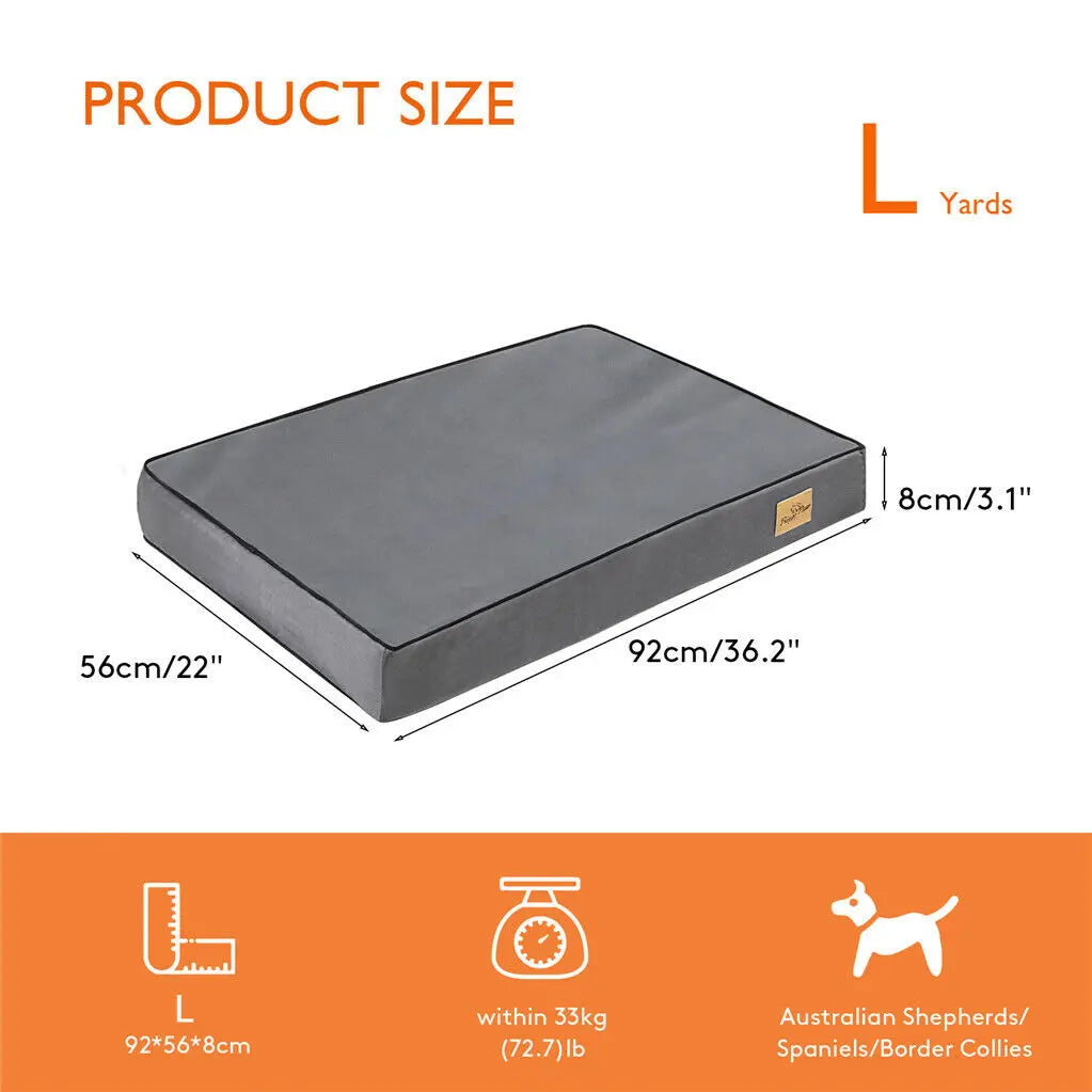 Jumbo Pet Dog Cat Orthopedic Memory Foam Bed