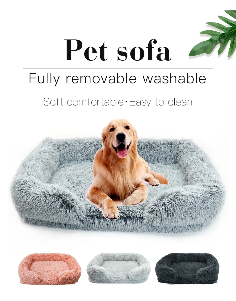Thick Orthopedic Dog Cat Bed for Large Pets