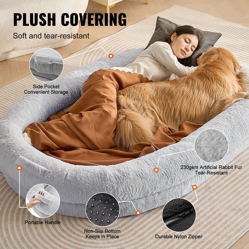 Adult Human Size Pet Bed with Washable Cover