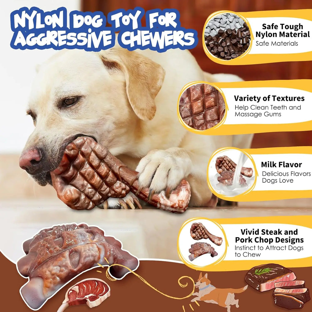 2 Pack Indestructible Dog Chew Toys