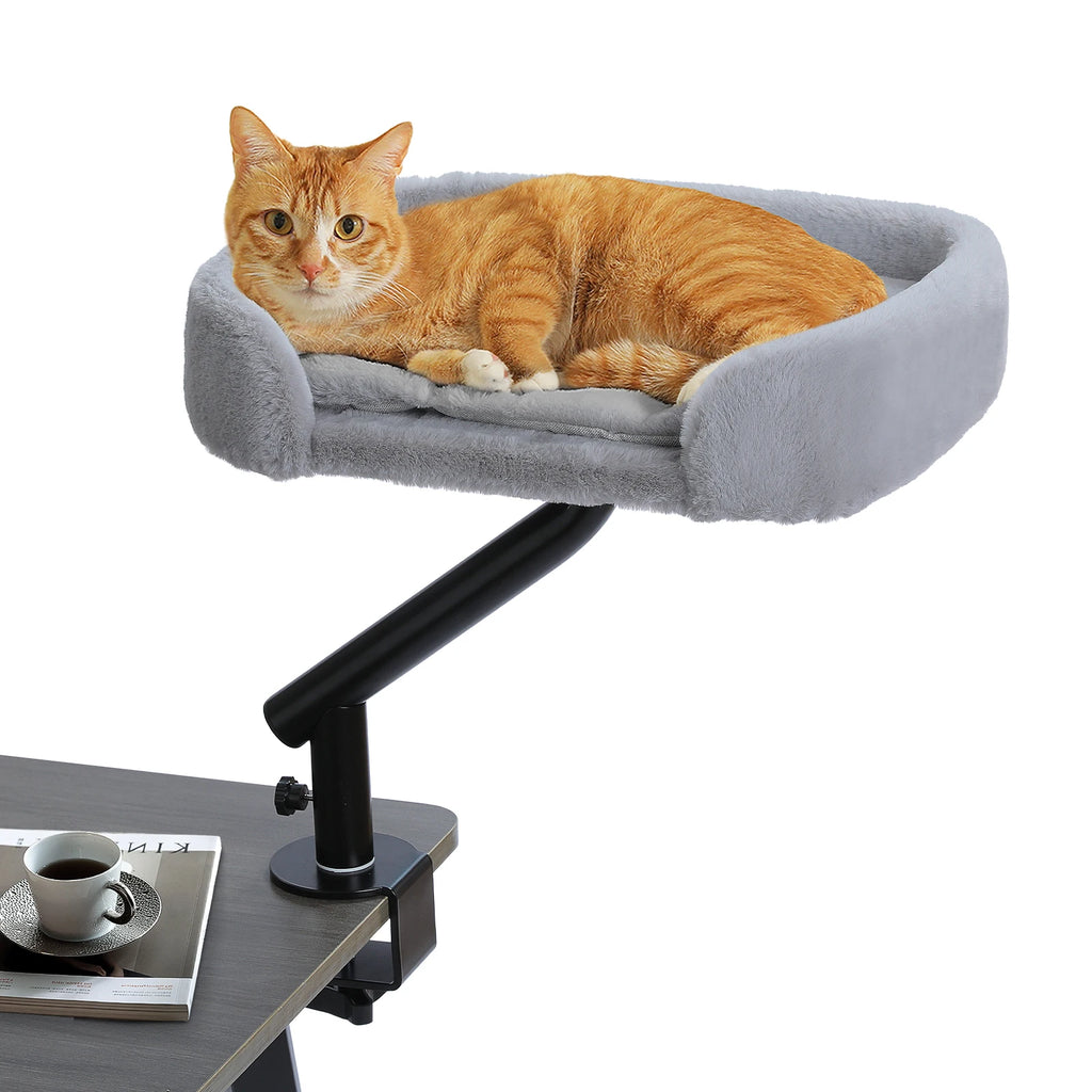 360° Rotatable Cat Bed and Stand for Desk