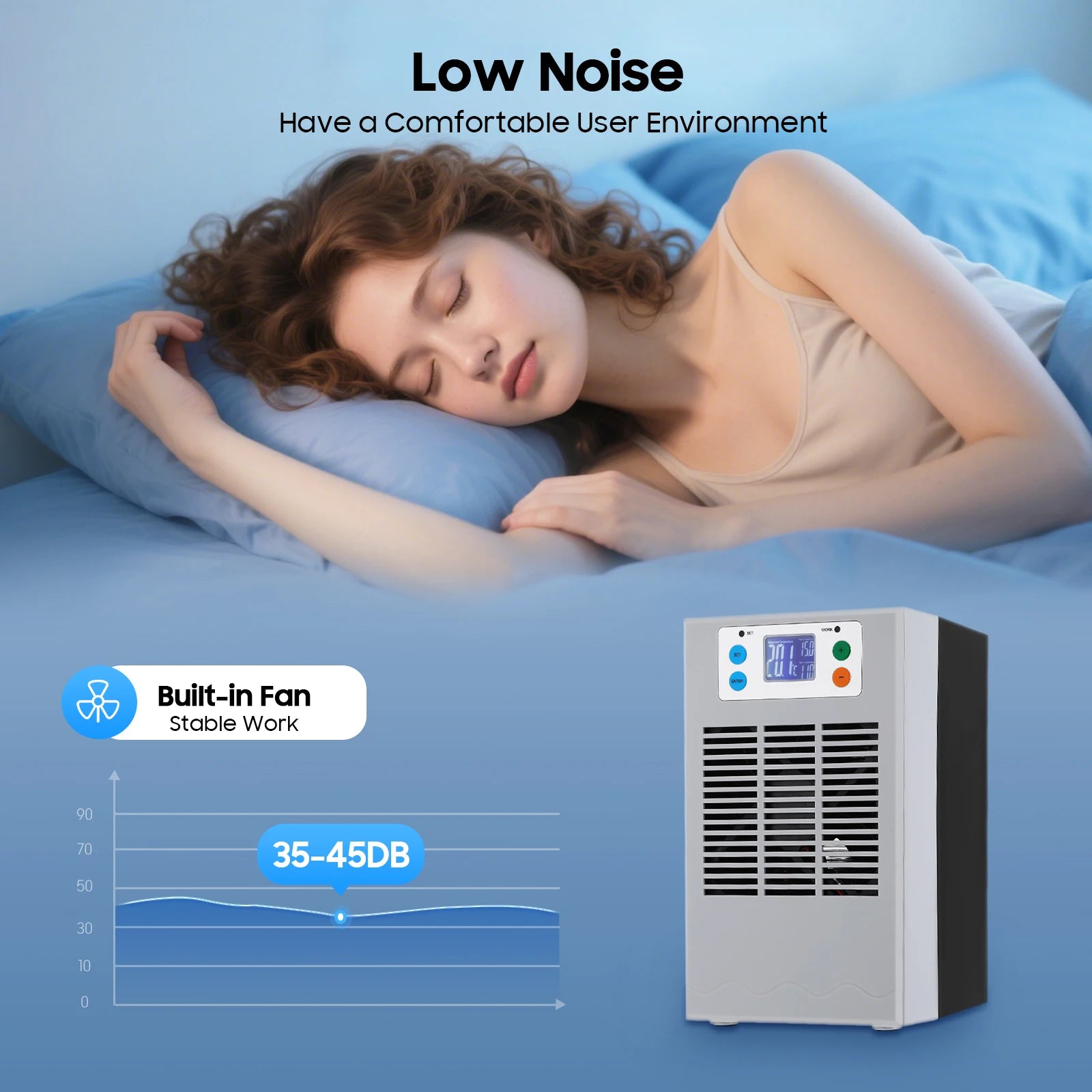 100W Fish Tank Cooling Heating Machine 10-40°C Control