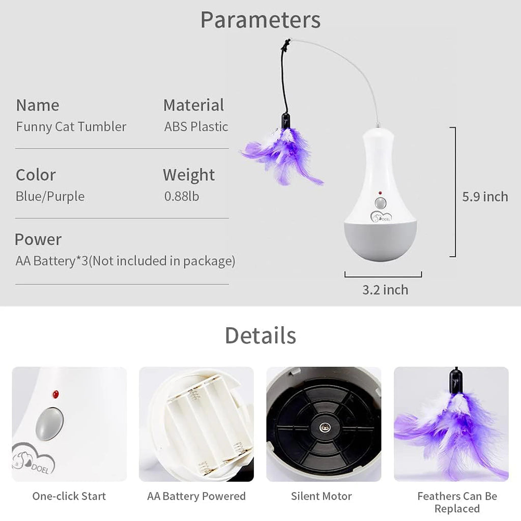 Interactive Funny Feather Kitten Teaser Toy