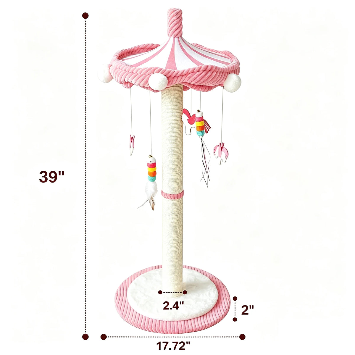 Rotating Interactive Cat Scratching Post