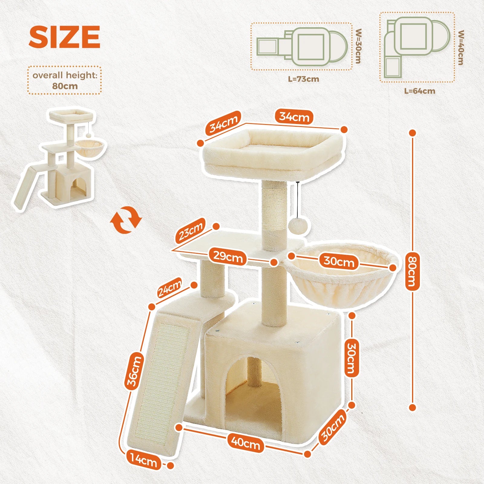 Cat Tree Tower for Indoor Cats 2 Styles