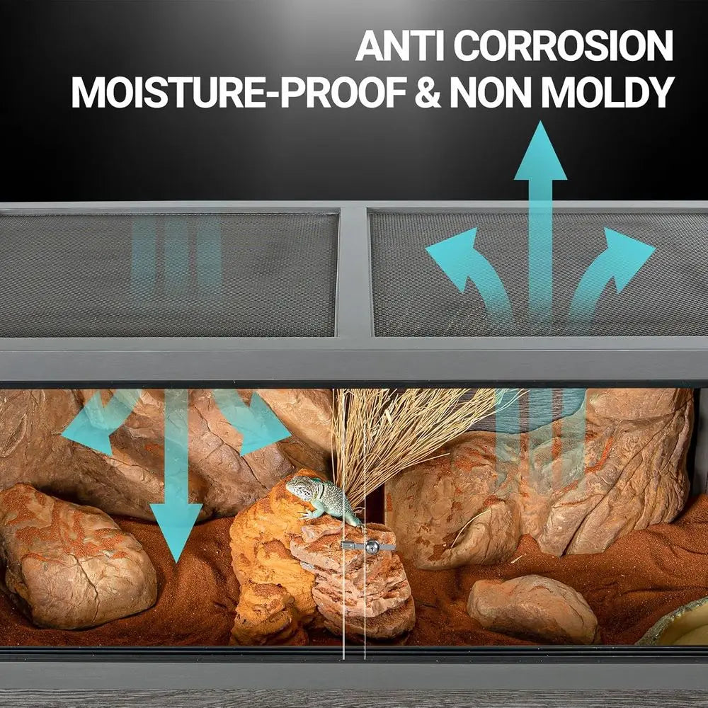 Insulated Wooden Reptile Enclosure 120 Gallon 48x24x24