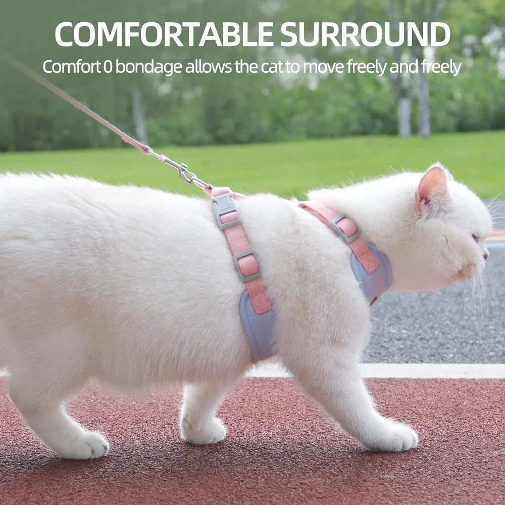 Cat Puppy Outdoor Walking Pet Harness and Leash Set