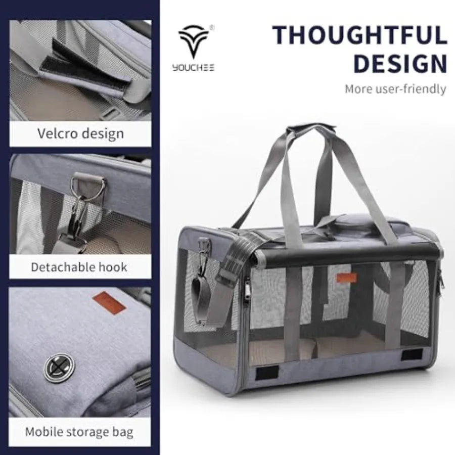 19x10.5x11.5 Soft Sided Collapsible Pet Dog Cat Carrier