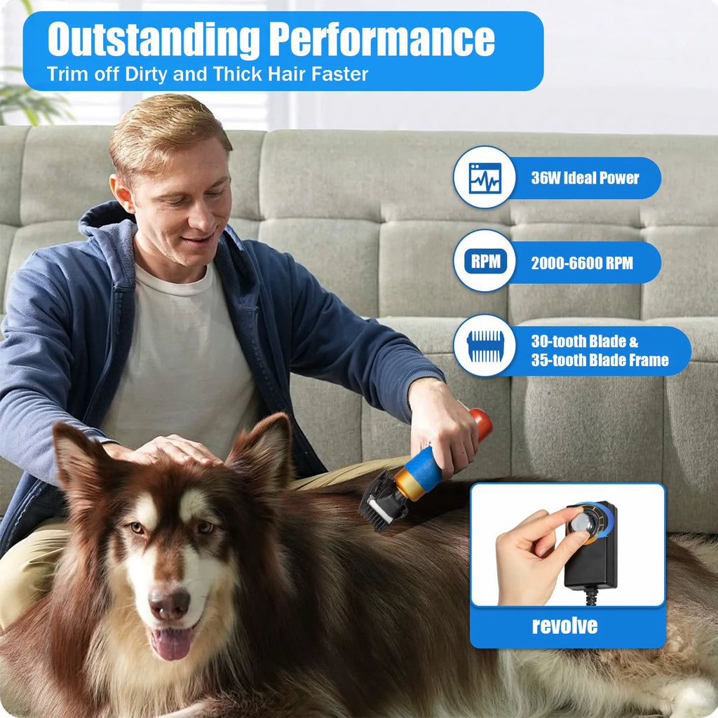 36W Professional Clipper Pet Hair Trimmer Kit