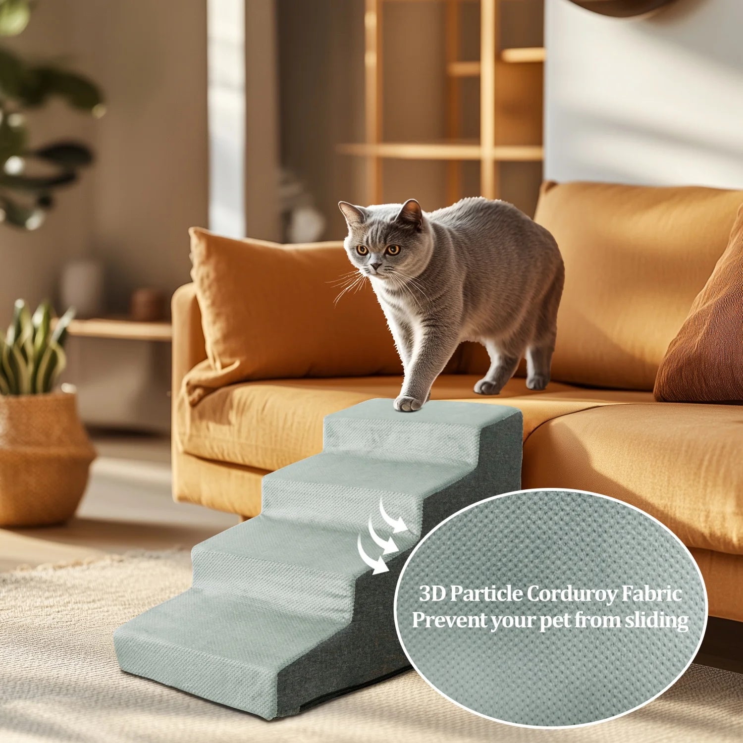 3 or 4 Step Pet Ramp with Washable Cover