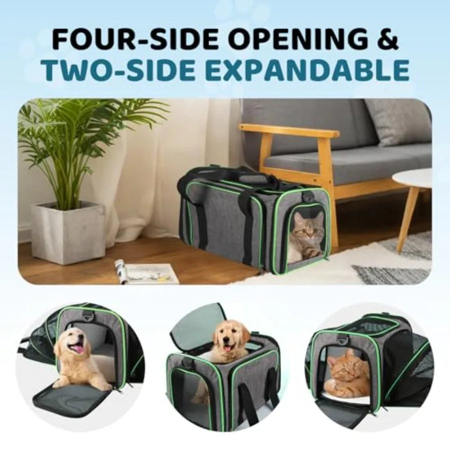 Airline Approved Pet Carrier Expandable Travel Bag