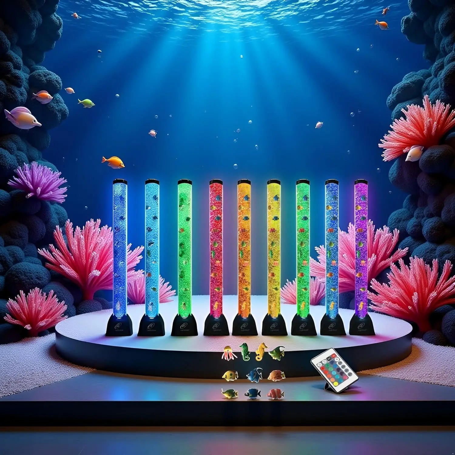 Extra Large 4FT LED Bubble Fish Tube Aquarium Lamp