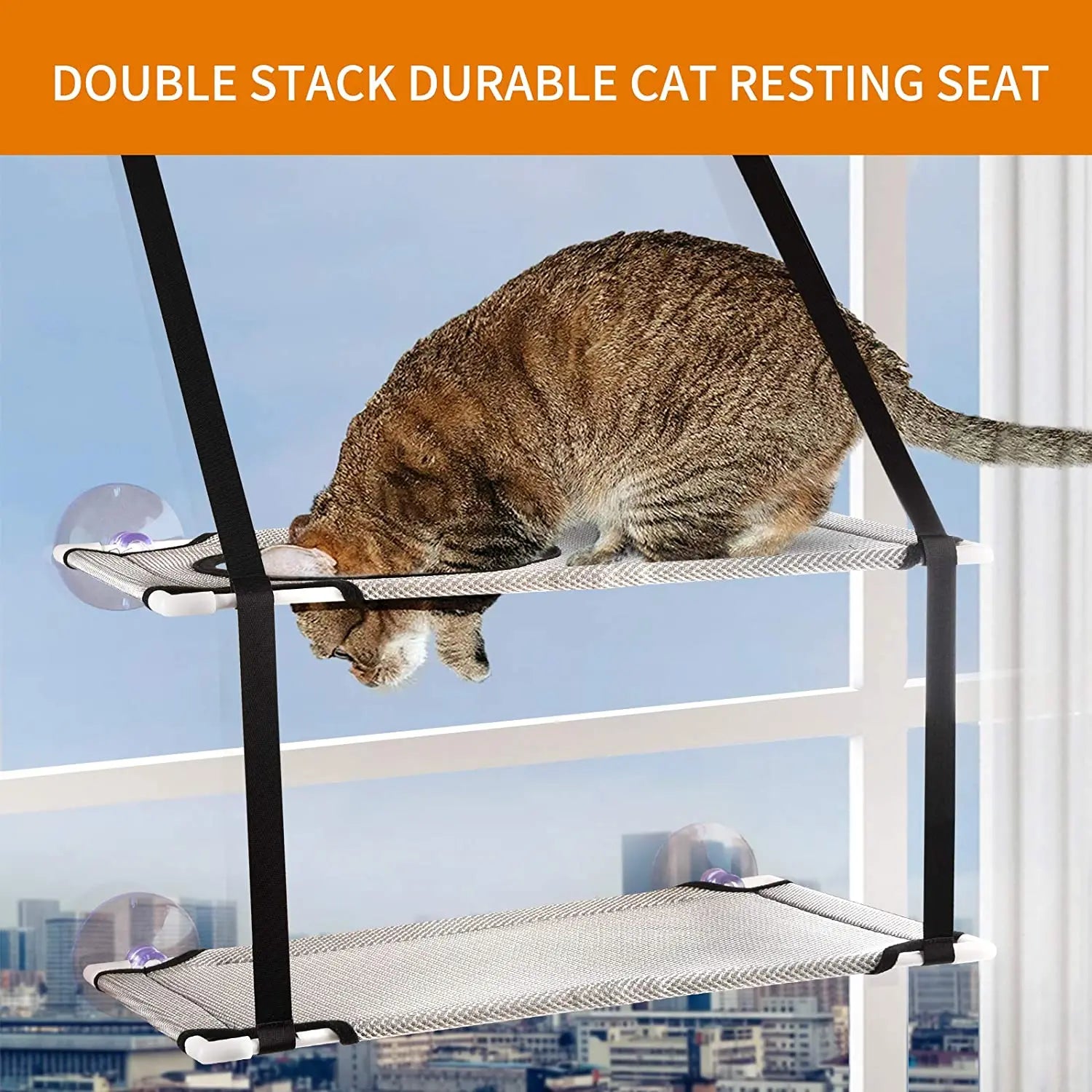 Cat Bed Hanging Window Double-Layer Pet Hammock
