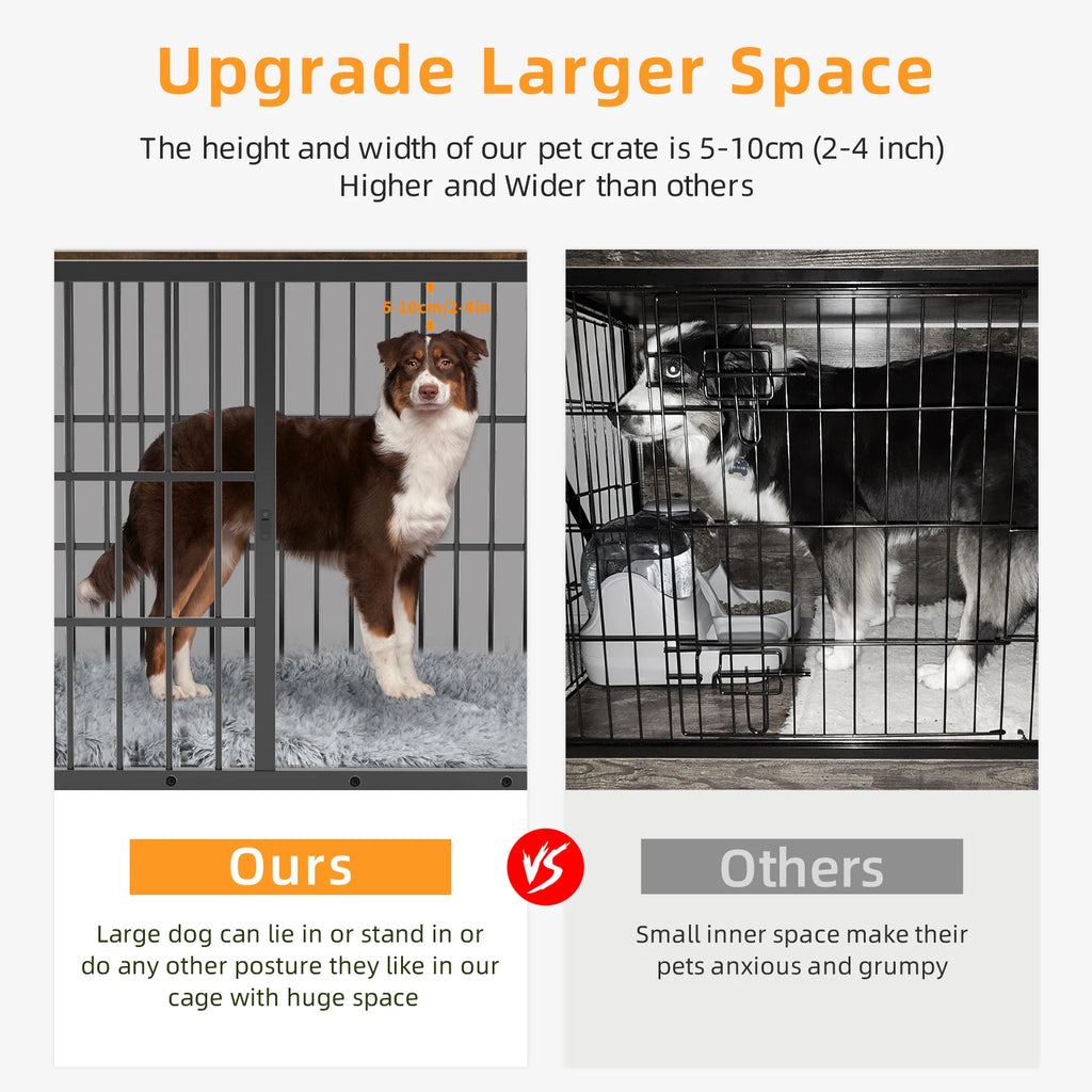 Furniture Style Dog Crate Kennel 3 Doors