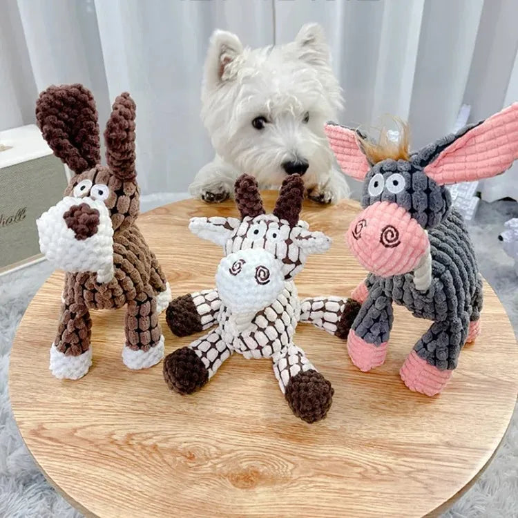 Plush Squeaky Puppy Chew Toy Companion