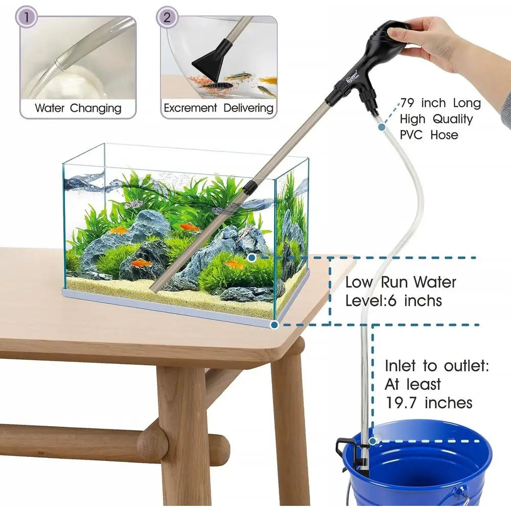 Small Gravel Vacuum for Aquarium 80GPH