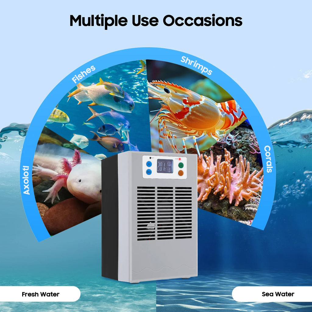 100W Fish Tank Cooling Heating Machine 10-40°C Control