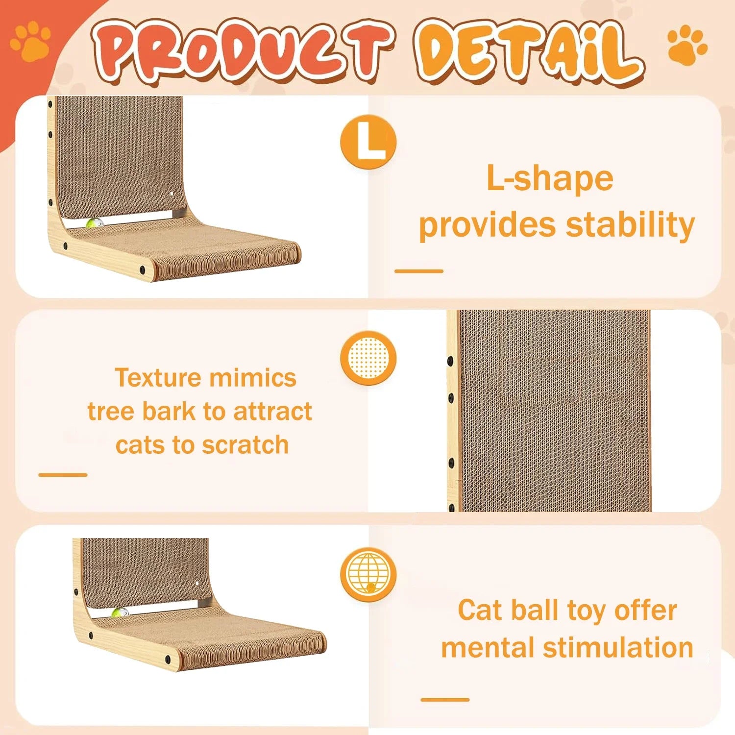 2pcs/6pcs L-Shape Cat Scratching Post