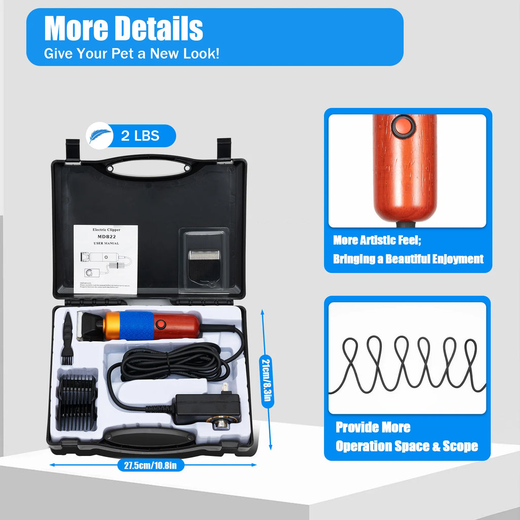 36W Professional Clipper Pet Hair Trimmer Kit