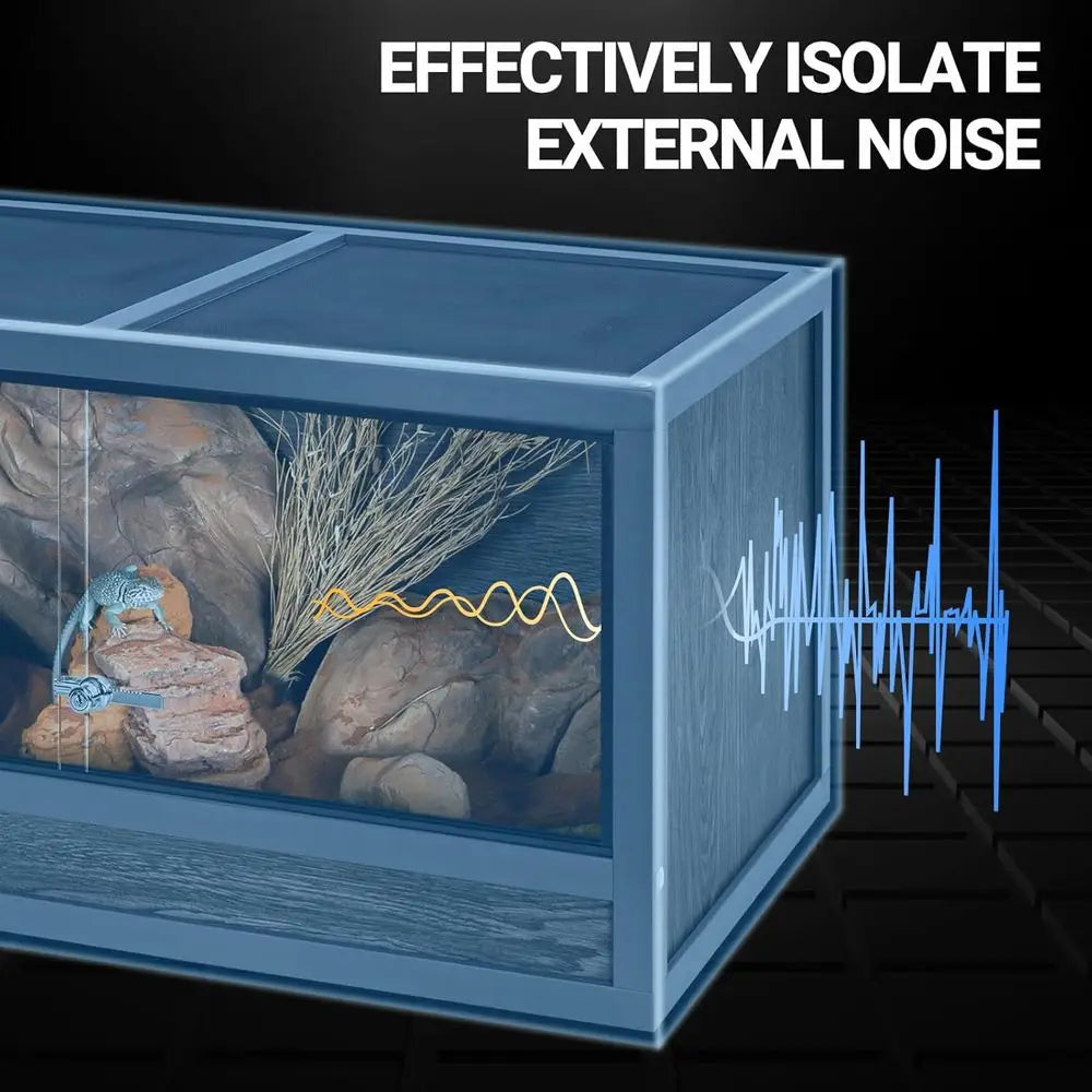 Insulated Wooden Reptile Enclosure 120 Gallon 48x24x24