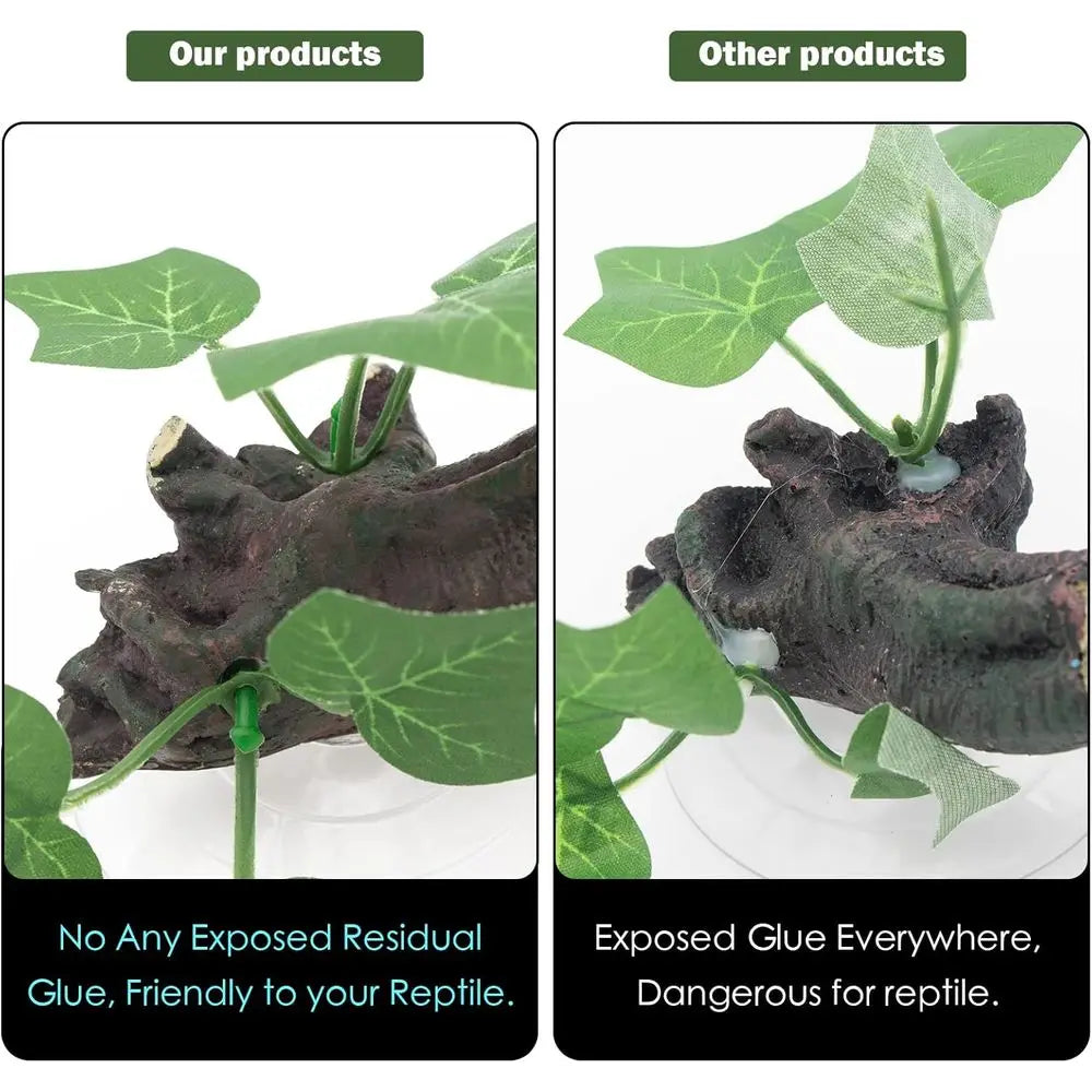 Terrarium Climbing Decor for Reptiles and Amphibians with Suction Mount