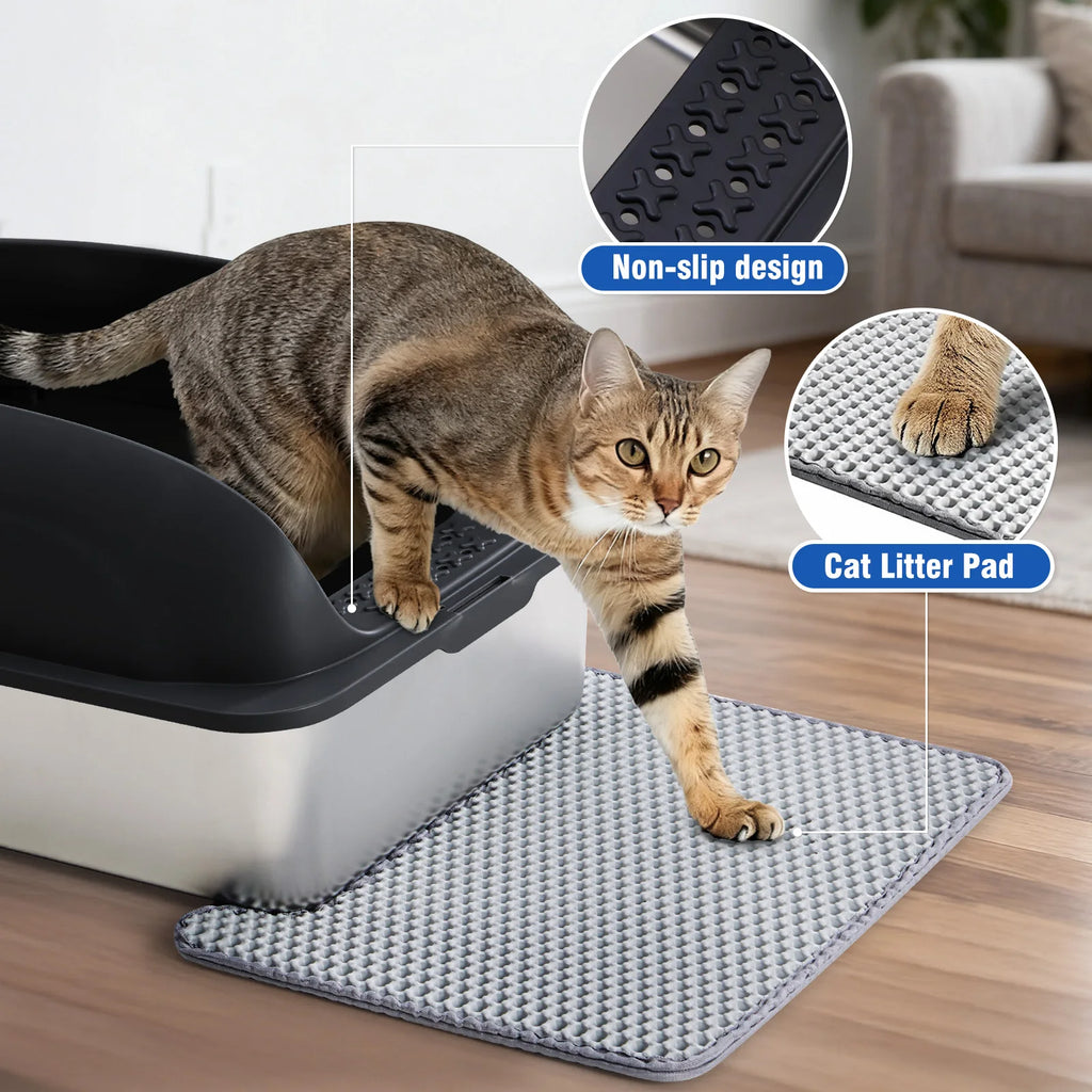24IN Stainless Steel Cat Litter Box with Lid