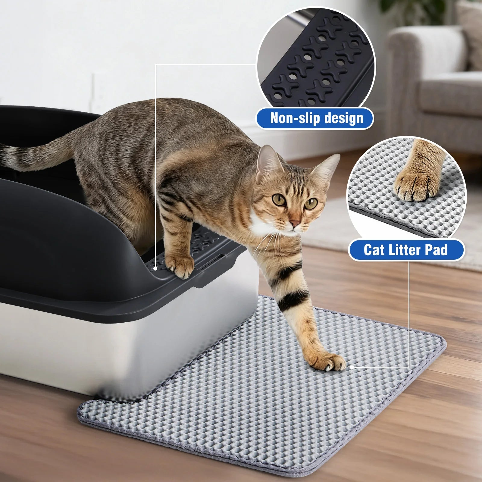 24IN Stainless Steel Cat Litter Box with Lid