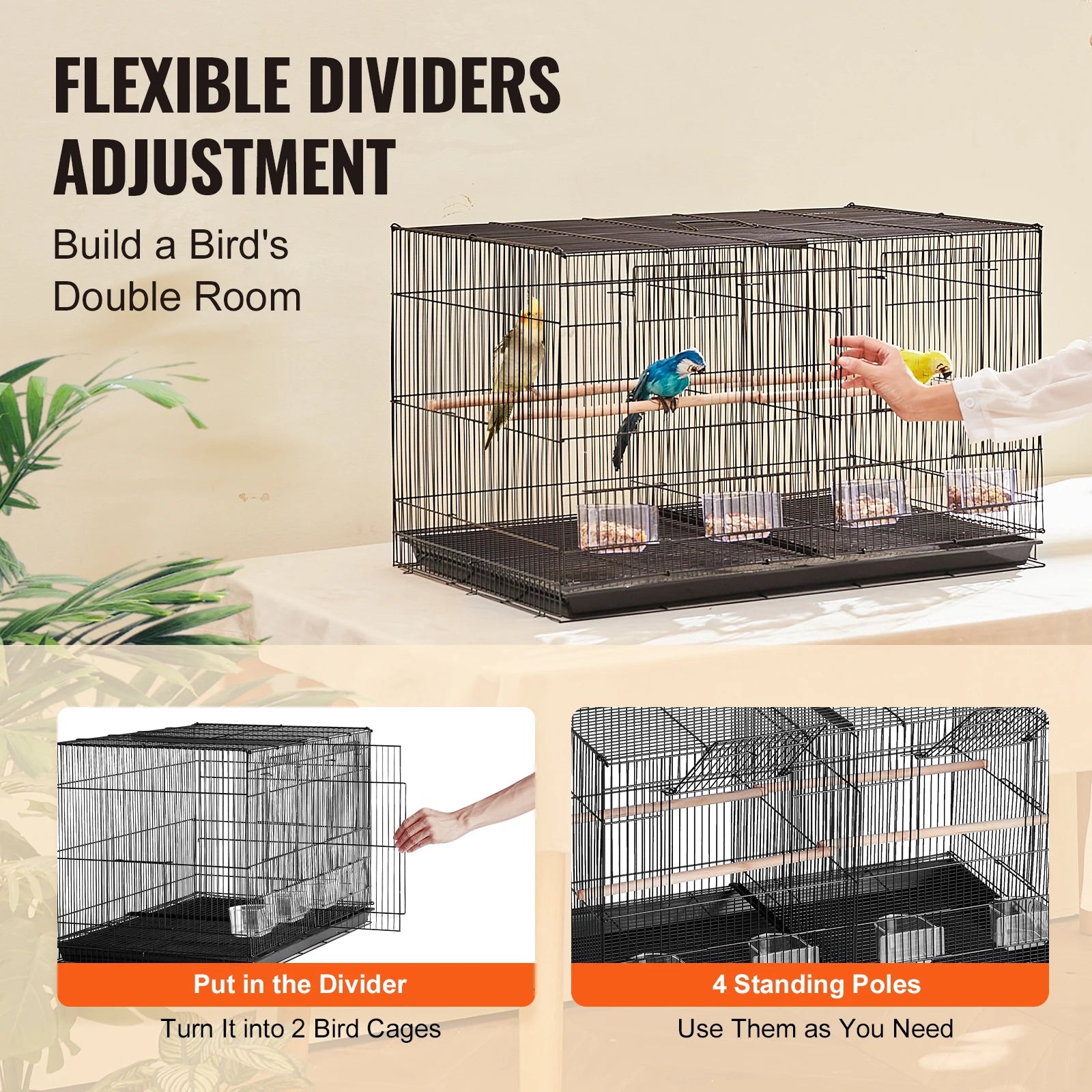 30In Stackable Travel Birdcage with Handle