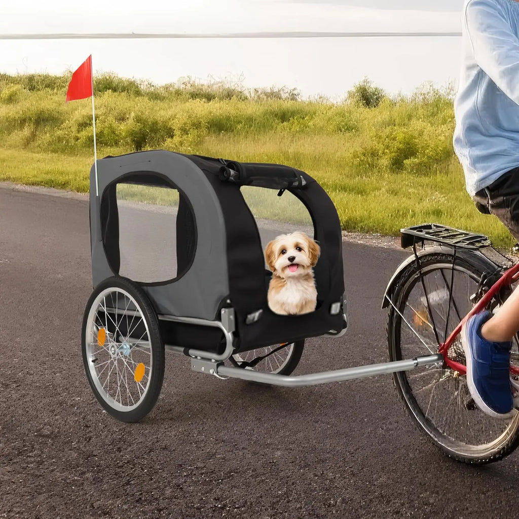 Steel Folding Pet Cart Bicycle Carrier