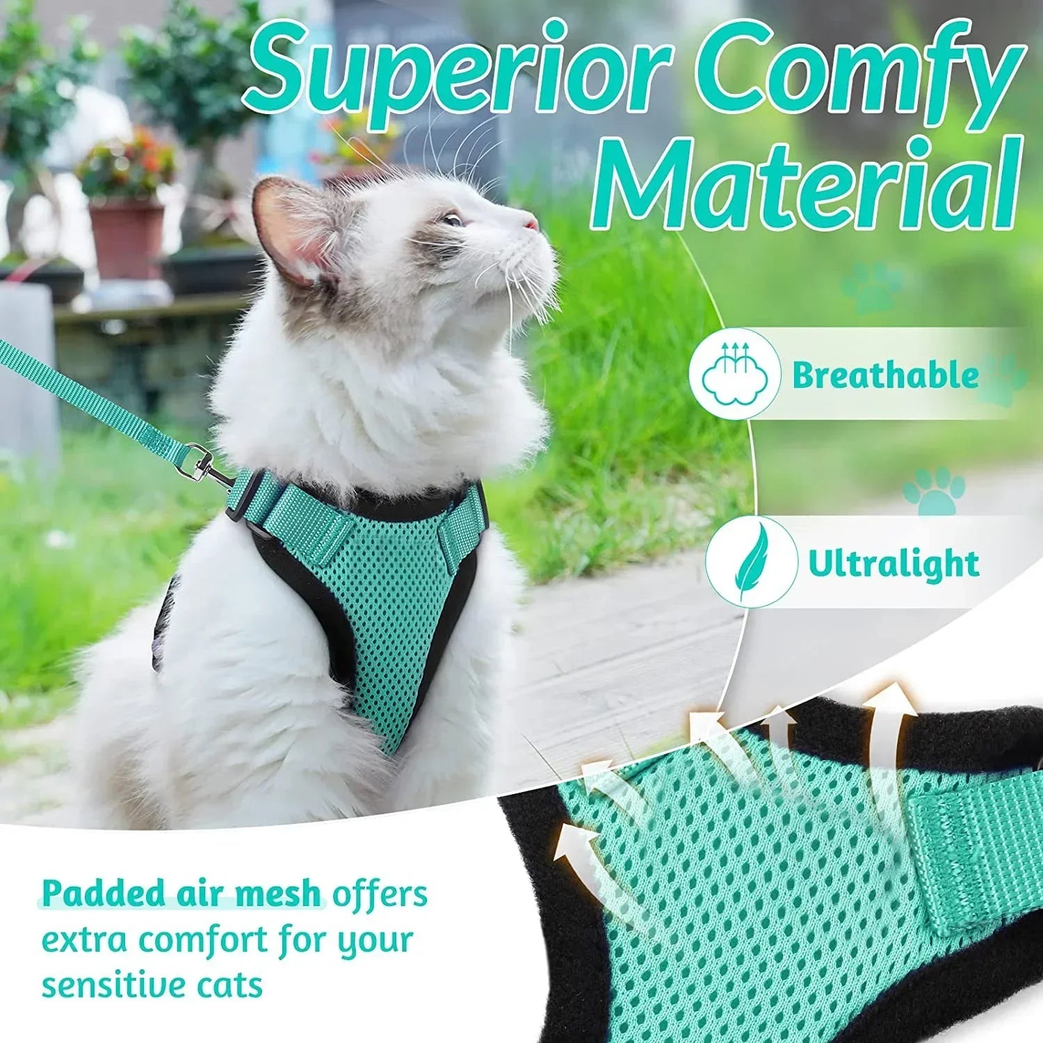 Cat Puppy Harness and Leash for Walking