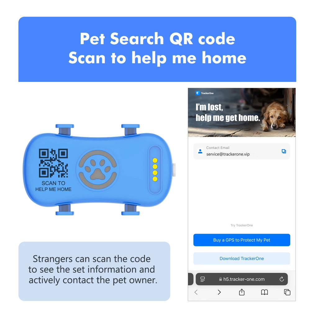 GPS Pet Tracker for Dogs Cats Built-in IoT Sim