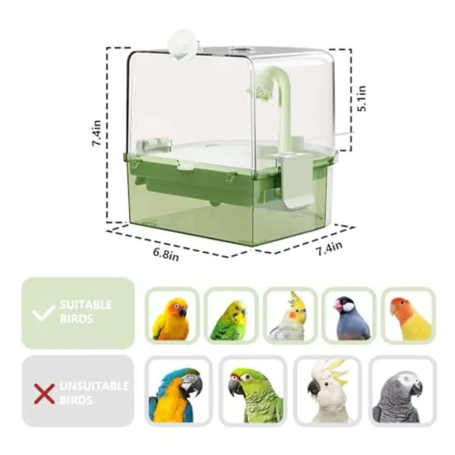Automatic Bird Bath for Cage - 3 Colors