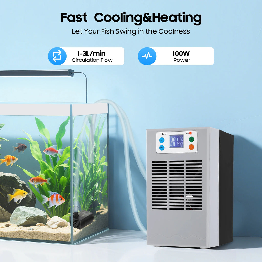 100W Fish Tank Cooling Heating Machine 10-40°C Control