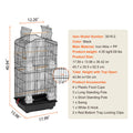Double Door Large Bird Cage with Swing & Perch
