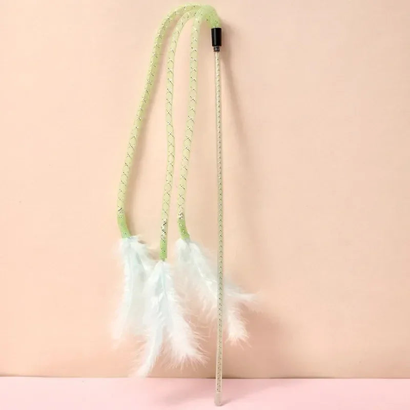 Feather Toys for Cats Playing Stick